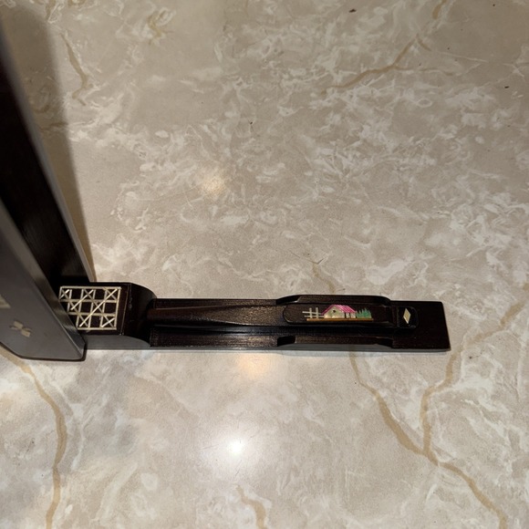 Handmade Wood Inlay Pencil Box&Pen Folding Puzzle Colombia Folk Art Desk Office - Picture 3 of 6